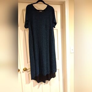 Teal Sparkly LuLaRoe Carly